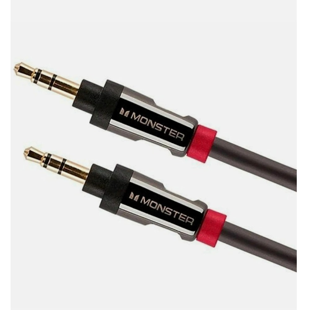 Monster Aux Cable‎ 3.5mm Male to Male Audio Auxiliary Cord Wire Gold Tip